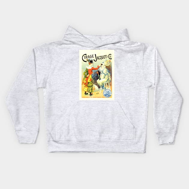 Pantomime Clown CIRAGE JACQUOT Lucien Lefevre Art Nouveau Kids Hoodie by vintageposters